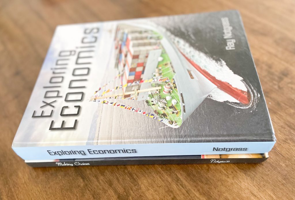 An economics text book